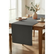 Dokuar Kadife Dokulu Premium Düz Polyester Masa Runner