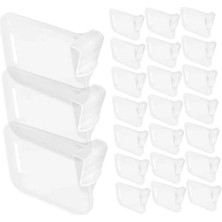 MarkEntegra Kompakt 20'li Buzdolabı Bölücü Klips Seti - Şeffaf Beyaz Organizer