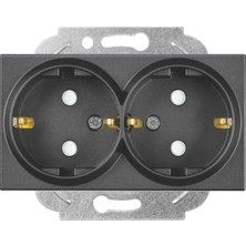 MarkEntegra Ikili Topraklı Priz - Çarpma Karşıtı Mekanizma ile Güvenli Kullanım