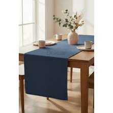 Dokuar Kadife Dokulu Premium Düz Polyester Masa Runner