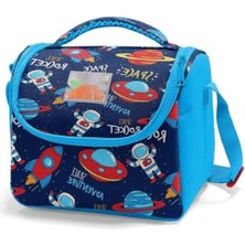 MarkEntegra Uzay Desenli Beslenme Çantası - Lacivert Mavi, Erkek Çocuk