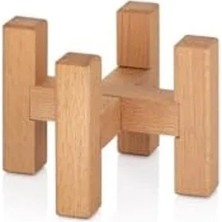 MarkEntegra Ahşap Mini Saksı Ayağı, 15X11 cm Ölçülerinde