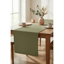 Dokuar Kadife Dokulu Premium Düz Polyester Masa Runner