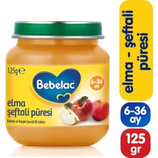 Senka Mey Ithalat® Elma Şeftali Püresi Kavanoz Maması 125 gr