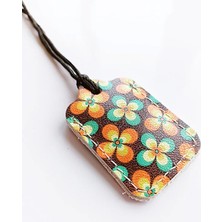 VİP GİFT Küçük Dörtgen Cevşen Dualı Kolye Muska Hakiki Deri El Yapımı