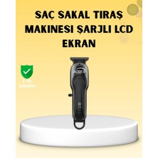 Pileli Store Profesyonel Tıraş Makinesi LCD Ekranlı Turbo Mod ve Güçlü Motor