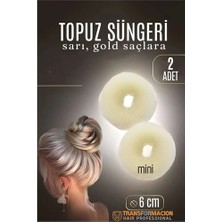 Senka Mey Ithalat® Gold Mini Saç Topuz Süngeri 2 Adet 6 cm Çap 2.5 cm Kalınlık 721878