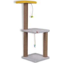 MarkEntegra Catnipli Iki Katlı Kedi Tırmalama Tahtası, 82 cm (Gri)