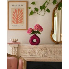 El Yapımı Taş Tozu Donut Vazo Sıçratma Desenli | Atiye Studio | Dekoratif Mini Vazo Hediyelik