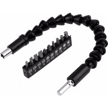 Pileli Store Matkap Ucu  Bükülebilir Oynar Vidalama Bits Uzatma Aparatı 30CM  Komple Set (72)