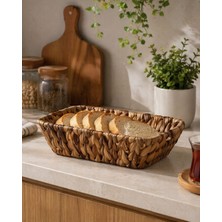 Aksoy Homestyle Hasır Ekmek Sepeti – El Yapımı Dekoratif Sunum Sepeti