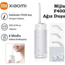 Xiaomi Mijia F400 Şarjlı Ağız Duşu ve Diş Temizleme Cihazı - Yeni Teknoloji Cloud Sensing ile Hassas Diş Eti Bakımı - 100 Gün Şarj Süresi - Ipx7 Su Geçirmez - Diş Teli Uyumlu