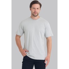 Mencod 4127 Erkek %100 Pamuk Basic Tişört Regular Fit Bisiklet Yaka Canlı Dokulu