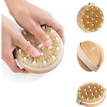 MarkEntegra Yumuşak Lifli Kuru ve Islak Vücut Fırçası - Kaymaz Sap, 11 cm Banyo Fırçası