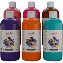 MarkEntegra Dayanıklı Akrilik Boya Seti (6 x 500 Gr)