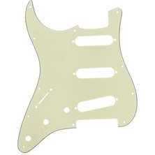 MarkEntegra Nane Yeşili 11 Delikli Pickguard, Stratocaster Tasarımı