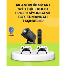 Pileli Store HCS350PRO Android 11 Işletim Sistemli Mini Projektör