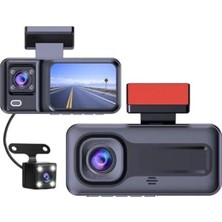 MarkEntegra 3 Kameralı Araç Içi Güvenlik Kamerası, Full Hd 1080P Kayıt