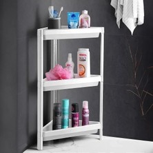 MarkEntegra 3 Katlı Üçgen Köşe Rafı, Çok Amaçlı Organizer