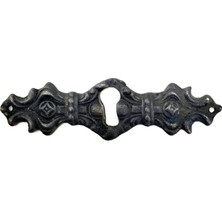 Pileli Store Antika Tarz Dekoratif Pirinç Anahtar Ağızlığı -  28X104MM, Oksit