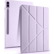 Asa Store Samsung Galaxy X610 Tab S9 Fe Plus 12.4 Kılıf Kalemlikli Mars Tablet Kılıfı - Lila