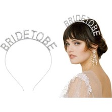 Pileli Store Gümüş Kaplama Kristal Taşlı Bride To Be Gelin Tacı 16X17 cm
