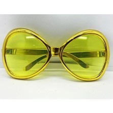 Pileli Store Yeşilçam Temalı Parti Gözlüğü Gold Renk 7X16 cm (4887)