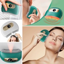 Pileli Store 1 Adet Akıllı Elektrik Akımlı Ems Titreşimli Masaj Tarağı Kademeli Yüz Masaj Aleti Aparatı (4887)