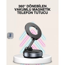 Pileli Store Güçlü Mıknatıslı Vakumlu Araç Telefon Tutucu Alüminyum Gövde