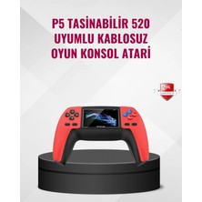 Pileli Store P5 Retro Gamepad 520 Oyunlu Taşınabilir Oyun Konsolu