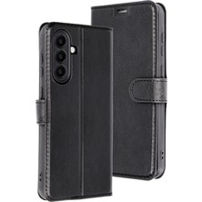 Nacario Mey Ithalat®  Samsung Galaxy A56 Kılıf Trend S Plus Kapaklı Kılıf - Siyah