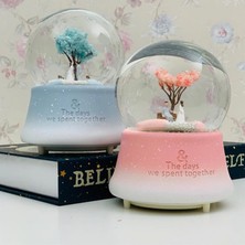 Pileli Store Orta Boy Romantik Çiftler Temalı Kar Küresi