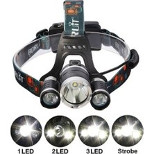 SHC4200 Boruit T6 Kafa Feneri 5000 Lumens 3xcree Xm-T6+2r5 Lamba LED Kamp Lambası