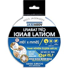 MarkEntegra Çift Taraflı Montaj Bandı, 25X10 Mm, Çok Amaçlı Kullanım Için