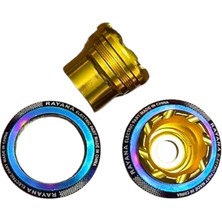 Tutgun Motor Pcx Aks Koruma Alüminyum Gold Hologram Ön Teker Takozu