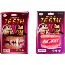 Pileli Store Takma Vampir Dişi 2 Adet Vampir ve Seyrek Model (4887)