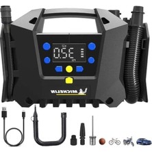 MarkEntegra Dijital Basınç Göstergeli Şarjlı Lastik Pompası, 11.1VOLT