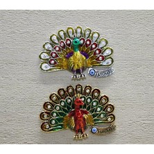 Pileli Store Pilelistore- Swarovski Taşlı Tavuskuşu Magnet