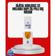 Pileli Store Kolay Kullanımlı Kablosuz Kapı Zili Şık ve Sade Tasarım
