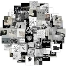 MarkEntegra Monokrom Sticker Seti, Farklı Tasarımlar