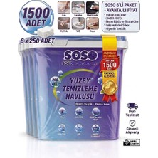 Pazaraza 6x 250 Yaprak - Soso Kova Yüzey Temizleme Mendili