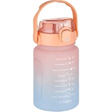 MarkEntegra 1000 ml Çift Renk Pipetli Motivasyon Matarası