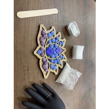 Karsan Mozaik 18,5X13,5CM Lotus Çocuk Mozaik Seti - Okul Etkinlik (Mor-Mavi)