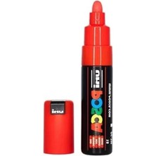 MarkEntegra Uni-Ball 181321 Marker Uni Geniş Yuvarlak Uçlu, Kırmızı