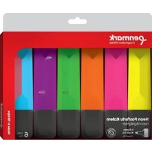 MarkEntegra 6'lı Fosforlu Kalem Seti - Karışık Neon Renkler