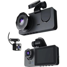MarkEntegra 1080P Ultra Kaliteli Araç Kamerası, 3 Kameralı
