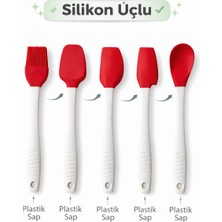Evolis Kitchen 5 Adet Isıya Dayanıklı Yanmaz Silikon Mini Spatula Seti