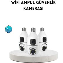 Pileli Store Ampul Tipi Wifi Kamera 2mp Lensli Full Hd Görüntü ve Akıllı Hareket Algılama