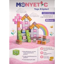 Seher Hediyelik Eşya Manyetik Mıknatıslı Yapı Blok Küp Blokları 113 Parça  Çocuklar Için Eğitici Oyuncak