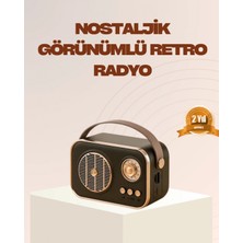 Pileli Store Retro Bluetooth Radyo – Nostaljik Tasarım, Tf Kart ve USB Destekli